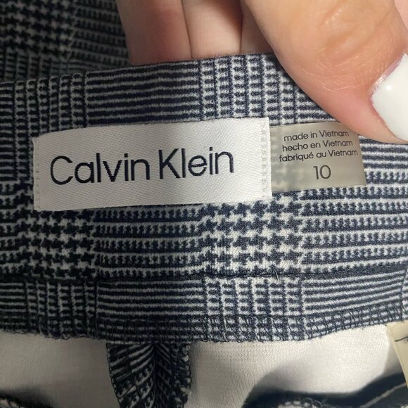 ✨ Calvin Klein Houndstooth Ankle Pants – Size 10 ✨ - Picture 3 of 3